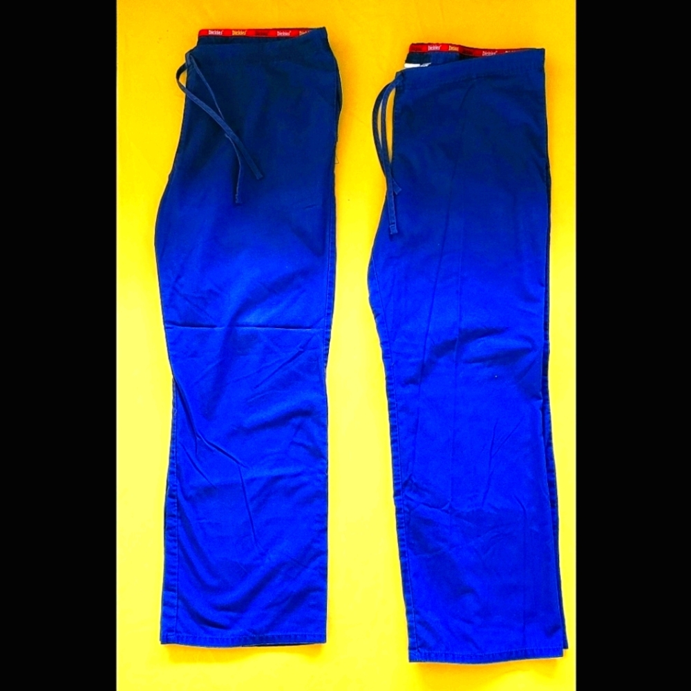 2 Dickies Navy Scrub Pants sz. Small